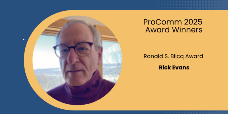 Ronald S. Blicq Award: Rick Evans
