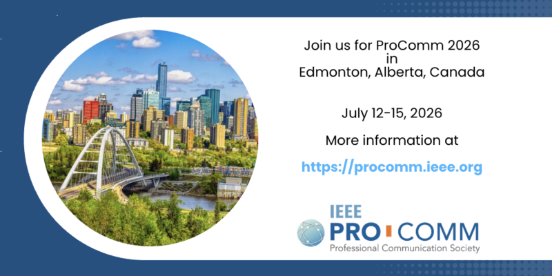 in Edmonton, Alberta, Canada July 12-15, 2026 More information at https://procomm.ieee.org